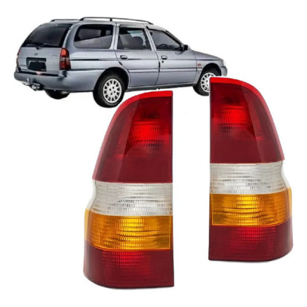 Par Lanterna Traseira Escort Ford Zetec Sw Perua 1997 A 2004