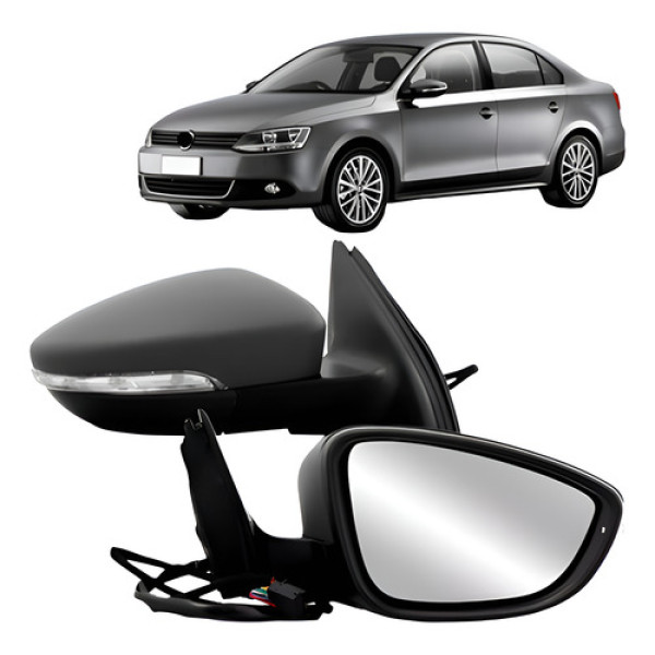 Par Retrovisor Eletrico Retratil Com Pisca Jetta 2011 A 2018
