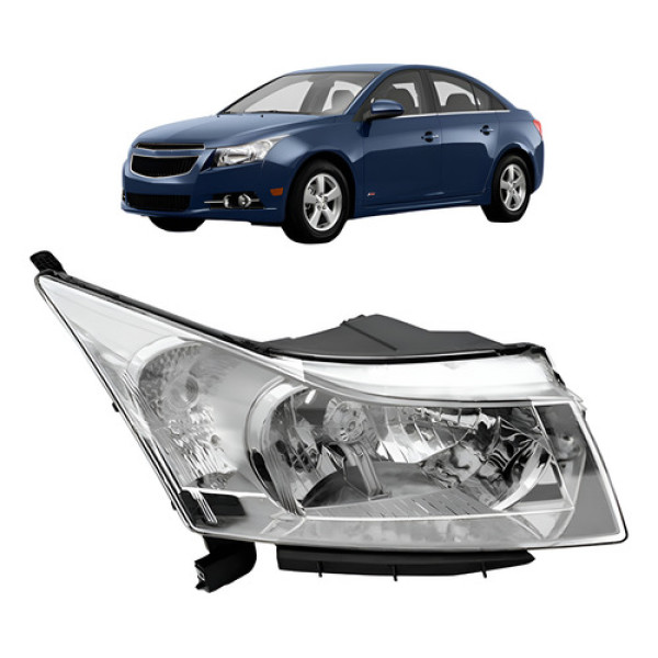 Farol Cruze 2015 E 2016 Manual Cromado Direito/passageiro