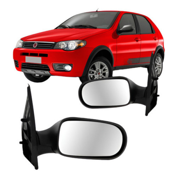 Par Retrovisor Palio 4 Portas 2008 2009 10 2011 Sem Controle