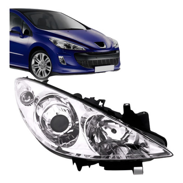 Farol Peugeot 307 2007 08 09 10 11 2012 Elétrico Com Motor