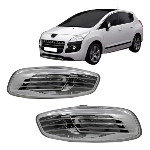 Par Pisca Retrovisor Para Peugeot 3008 09 10 12 13 A 16 17