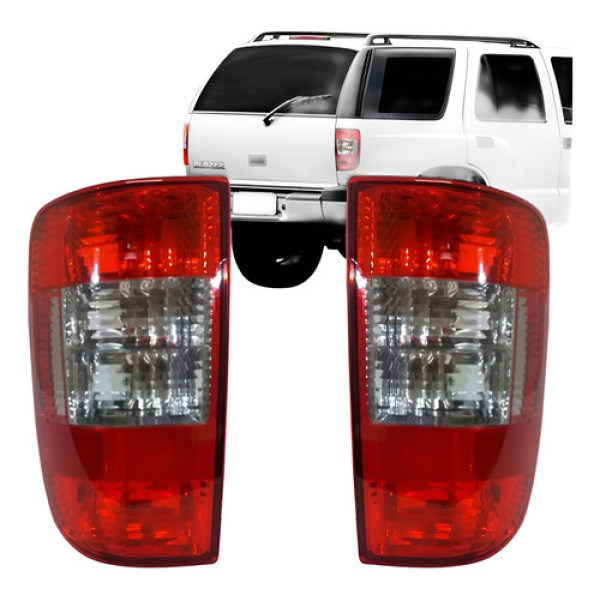 Par Lanterna Traseira Blazer 2001 A 2010 Fumê Ambos Lados Fumê
