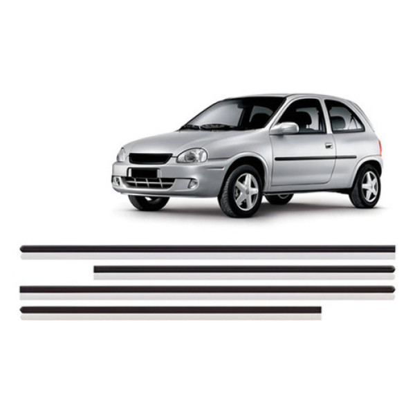 Friso Lateral Fino Corsa 4pts 1994 96 97 98 99 4 Peças Pret