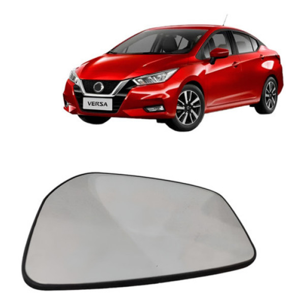 Lente Retrovisor Versa 2020 A 2022 C/ Aquecedor E Ponto Cego
