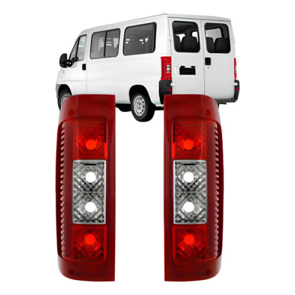 Par Sinaleira Traseira Fiat Ducato 2002 Á 2014 Ambos Lados Vermelho