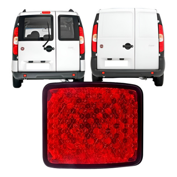 Refletor Parachoque Traseiro Doblo 2010 2011 2012 2013 2014. Ambos Lados Vermelho
