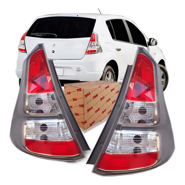 Lanterna Traseira Renault Sandero Cinza 2012 2013 2014 Tyc