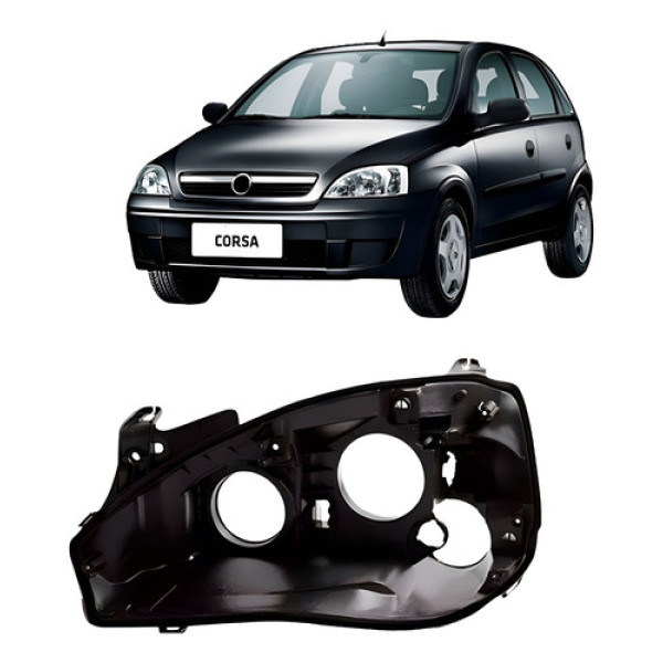 Carcaça Farol Corsa 2003 04 05 06 07 08 09 10 2011 (arteb)