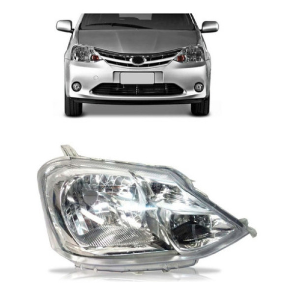 Farol Etios 2013 14 15 2016 Carcaça Cinza