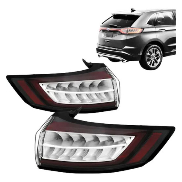Par Lanterna Traseira Ford Edge Tinanium 2016 2017 2018 Led