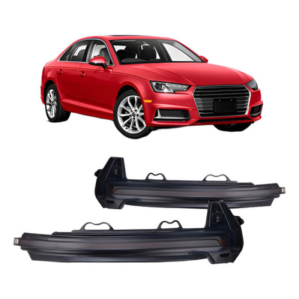 Par Pisca Retrovisor Audi A4 Avant Ambient 2016 A 2020 Preto