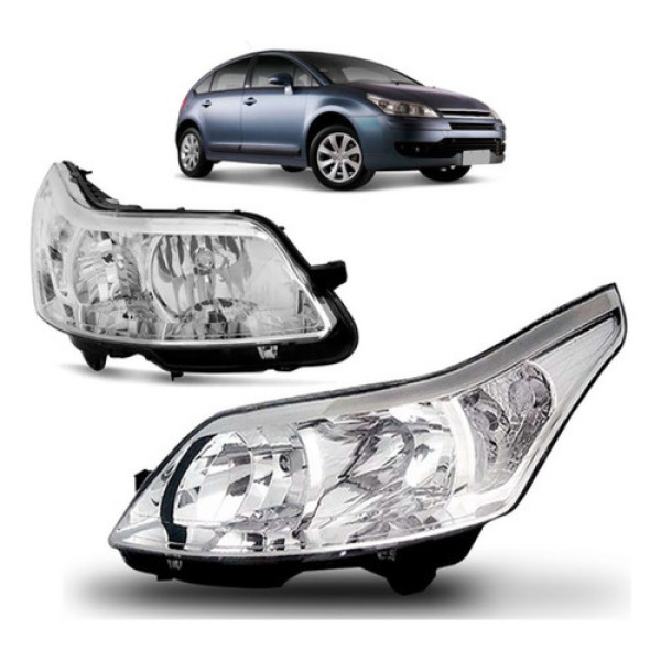 Farol C4 Pallas 2004 A 2011 Hatch Eletrico Com Motor