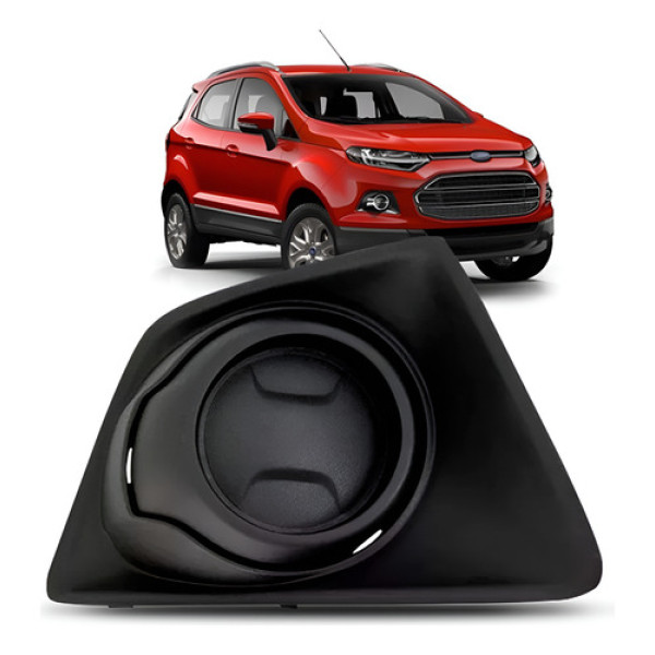 Moldura Milha Auxiliar Ecosport 2013 14 15 16 2017 Sem Furo