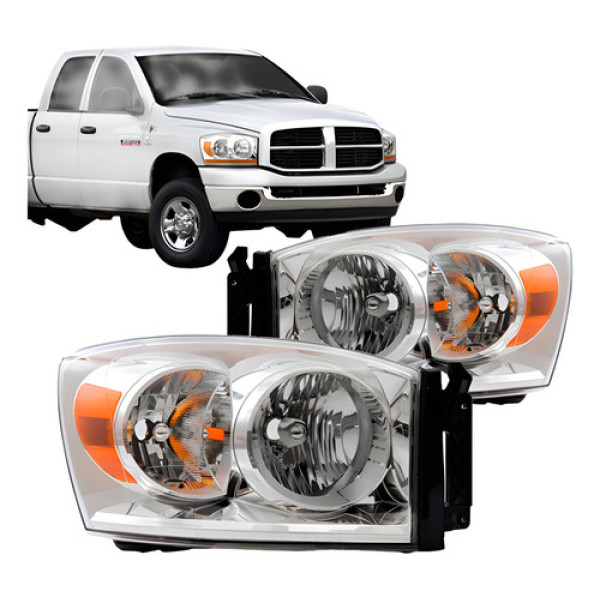 Par Farol Dodge Ram 2007 2008 2009 2010 Cromado Tyc Ambos Lados