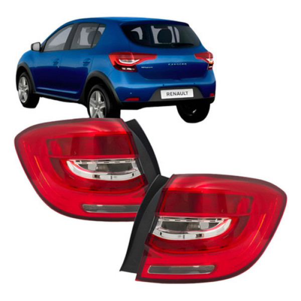 Par Lanterna Traseira Sandero 2020 A 2022 C/ Led