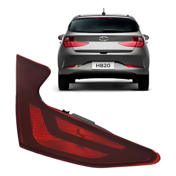 Lanterna Sinaleira Tampa L/e Fume Hb20 Hatch 2020 2021 2022 Esquerdo/motorista Fumê