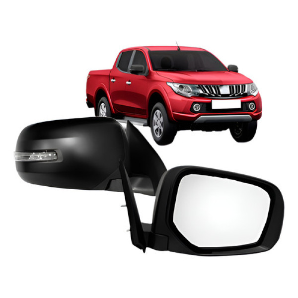 Par Retrovisor Triton 2017 18 2019 Eletrico Com Pisca Preto