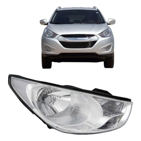 Farol Ix35 2010 A 2013 Cromado