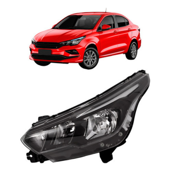 Farol Para Fiat Cronos 2017 A 2022 Manual Sem Led