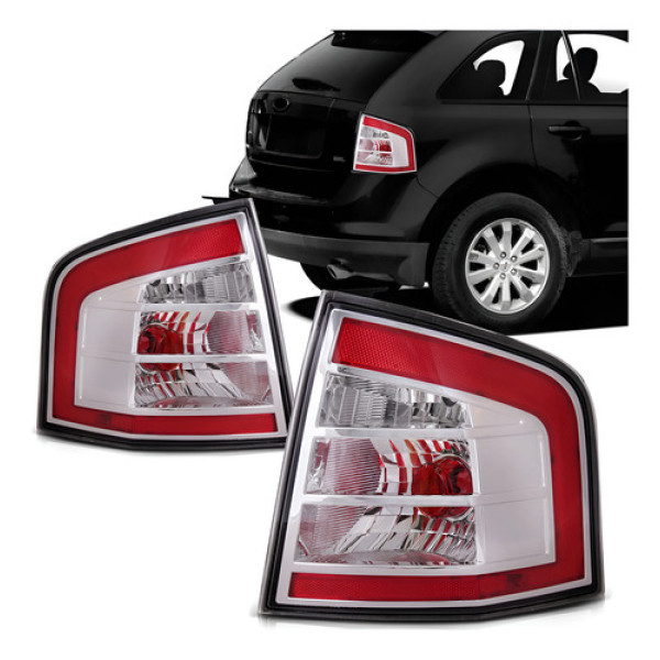 Par Lanterna Traseira Ford Edge Direito 2007 08 09 2010 Tyc Ambos Lados Bicolor