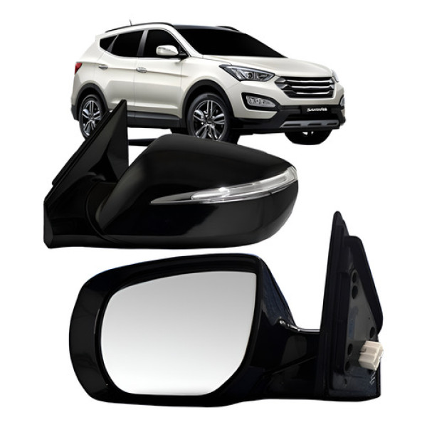 Retrovisor Santa Fe 2014 A 2018 Retrátil Elétrico C/ Pisca