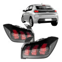 Par Lanterna Peugeot 208 Ano 2020 2021 2022 2023 Ambos Lados Transparente