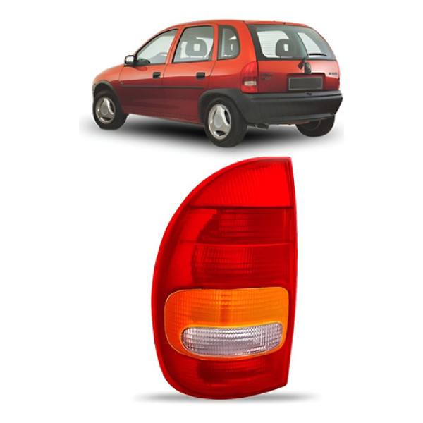 Lanterna Traseira Corsa Pick Up Sw 1994/1999 Tricolor Oferta