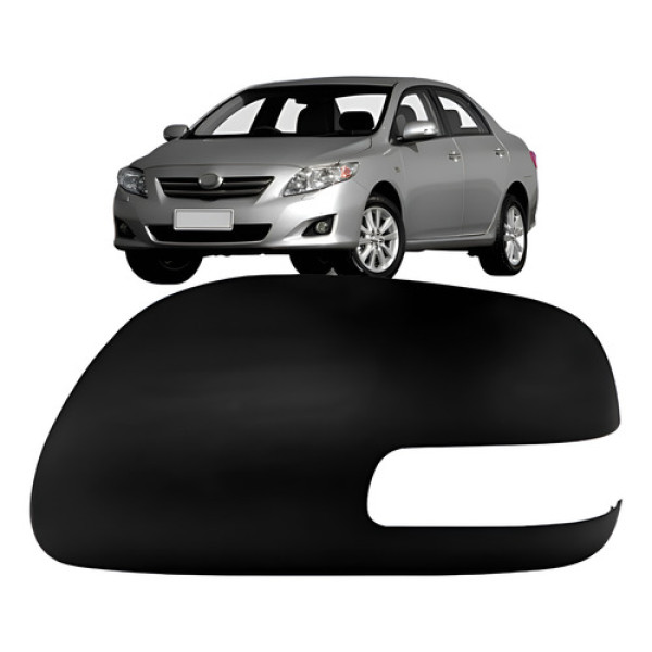 Capa Retrovisor Corolla 2009 A 2013 C/furo Preto