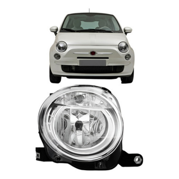 Farol Fiat 500 Elétrico Superior 2008 A 2012