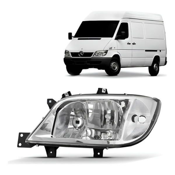 Farol Sprinter 2003 A 2011 C/auxiliar Liso Modelo Original