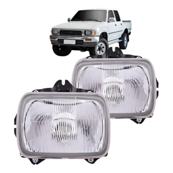 Par Farol Hilux 92 93 94 95 96 97 98 99 00 01 02 03 Cromado-