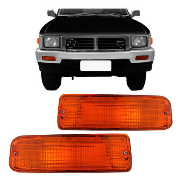 Par Pisca Seta Parachoque Hilux Sw4 1996 1997 1998 Ambar