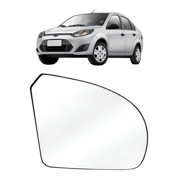 Lente Espelho Retrovisor Fiesta 2003 04 05 06 07 08 A 2012