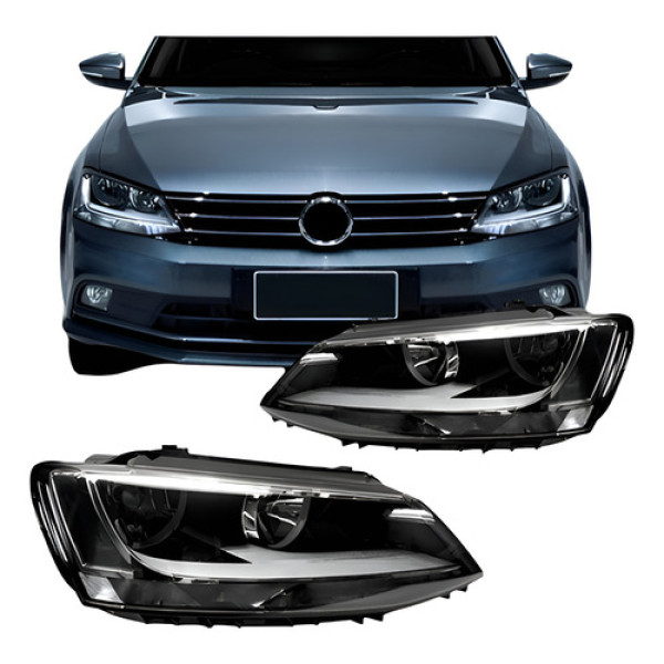 Par Farol Jetta 2016 2017 2018 Manual Com Led Mega Desconto