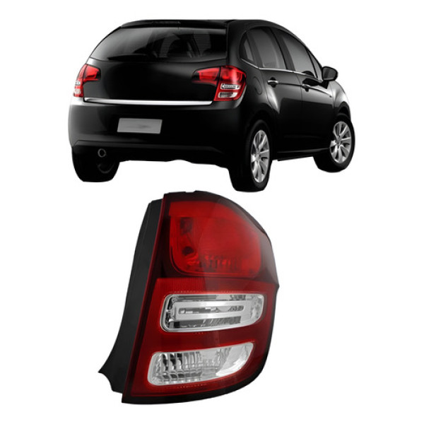 Lanterna Traseira C3 2013 2014 2015 2016 Bicolor