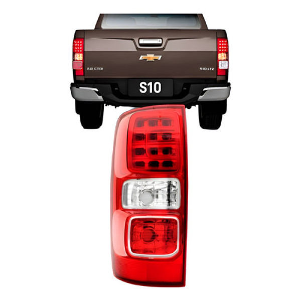 Lanterna Chevrolet S10  2012 2013 Modelo Ltz Led Esquerdo Esquerdo/motorista Vermelho