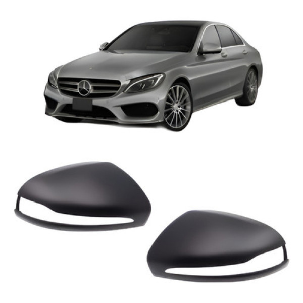 Par Capa Retrovisor Mercedes C180 2015 2016 2017 Com Furo