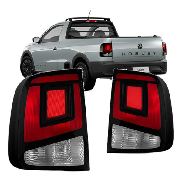 Par Lanterna Traseira Nova Vw Saveiro G9 2024 2025 Robust