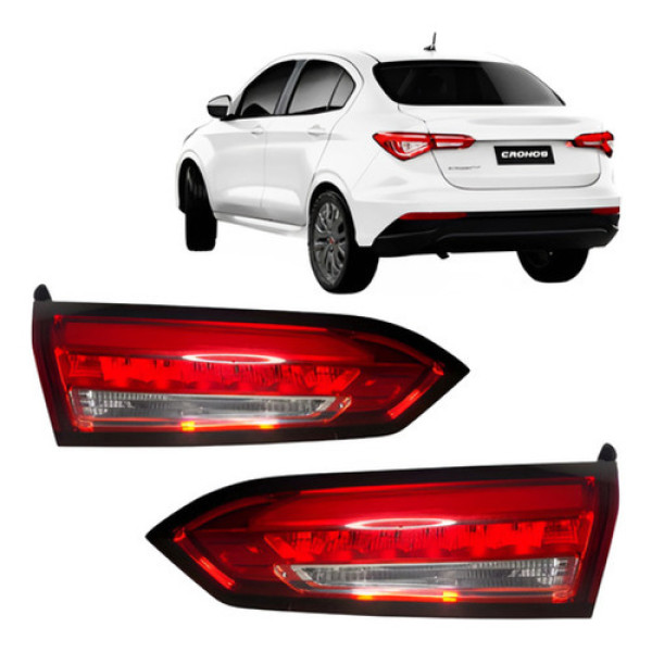 Par Lanterna Para Fiat Cronos 2017 A 2024 Mala Com Led