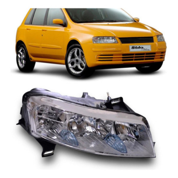Farol Stilo 2002 03 04 05 2006 Elétrico Sem Motor