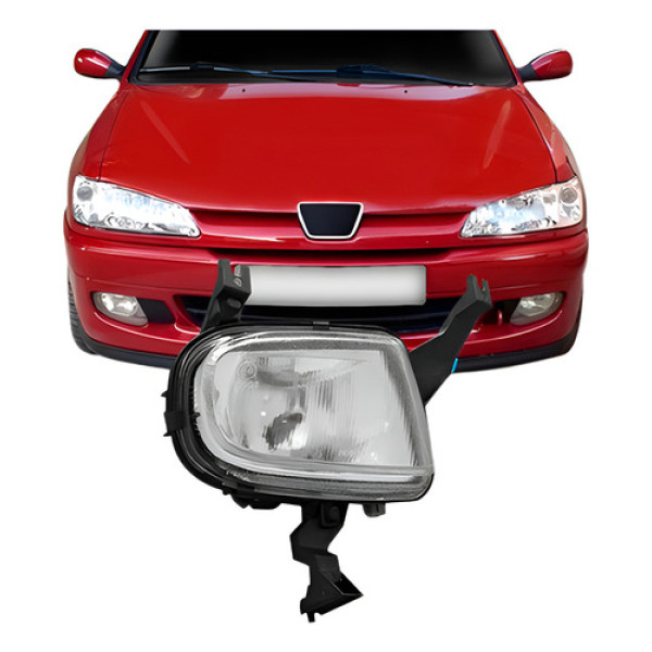 Farol De Milha Auxiliar Para Peugeot 306 1999 A 2002 Direito