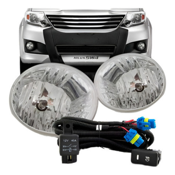 Kit Farol Milha Auxiliar Hilux Sw4 2012 À 2015 Sem Grade
