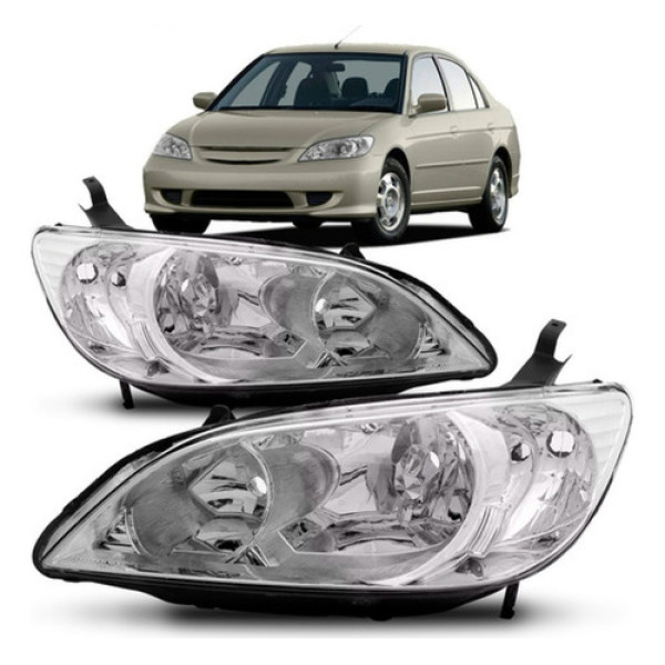 Farol Honda Civic 2004 2005 2006 Elétrico Sem Motor
