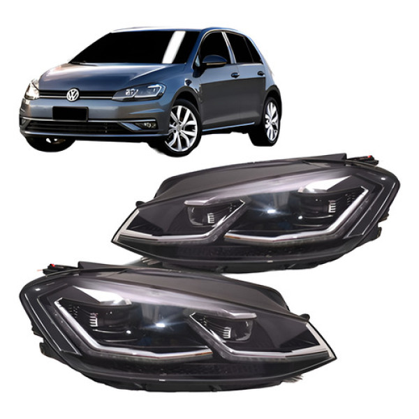 Par Farol Golf Gti Mk7.5 2018 A 2019 Friso Vermelho C/ Led
