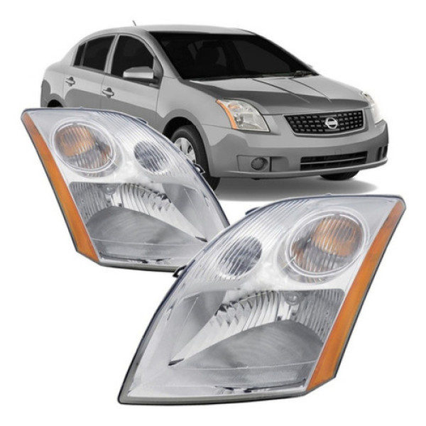 Farol Sentra 2007 2008 2009 2010 Cromado