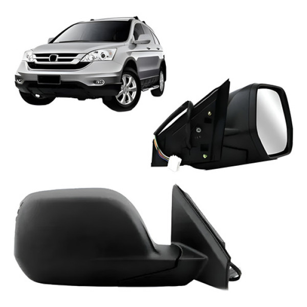 Retrovisor Eletrico Crv 2007 2008 2009 2010 2011 2012 Preto