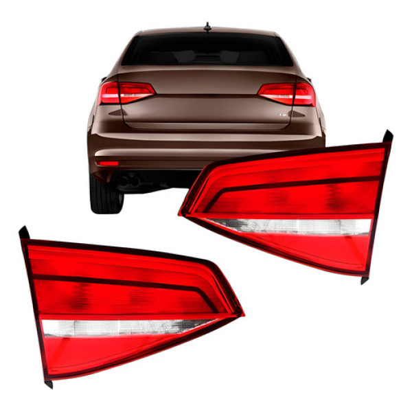 Par Lanterna Traseira Jetta 2015 2016 2017 Tampa Bicolor Ambos Lados Bicolor