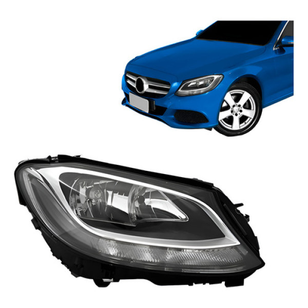 Farol C200 2015 2016 2017 Eletrico Com Led Sem Projetor Direito/passageiro
