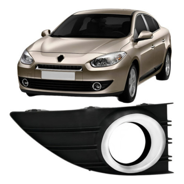 Moldura Milha Fluence 2010 2011 2012 2013 Aro Cromado